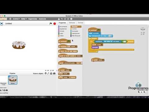 Programamos con Scratch: interacción con el vídeo (ComeDonuts)