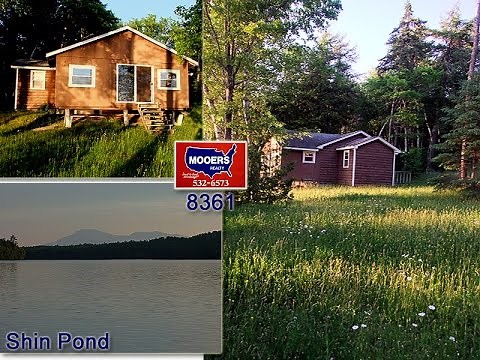 Maine Real Estate, Waterfront Log Cabin, Shin Pond Camp For Sale. MOOERS #8361