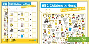 EYFS BBC Children in Need I Spy and Add to 20