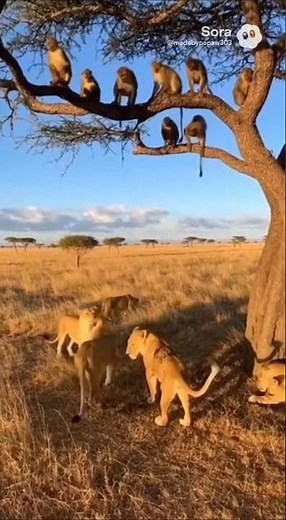 Monkeys dropping #poop #monkey #lion #ai #animals