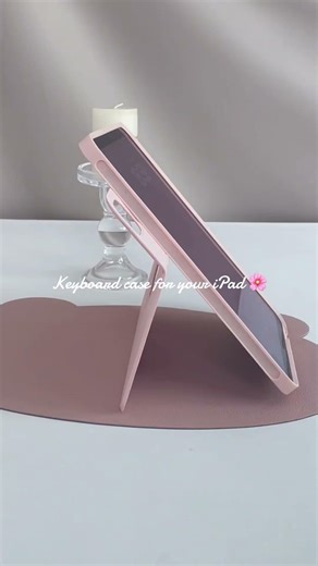 Looks like cherry blooms, works like a laptop—pink perfection. #ipadkeyboardcase #keyboard #cover