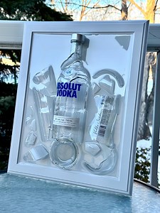 Absolut Vodka Bottle Art | Handmade Glass Wall Decor - Etsy Canada