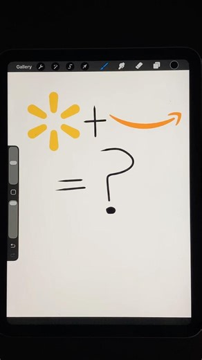 Walmart logo + Amazon logo