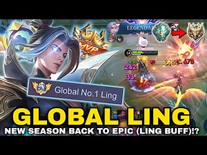 WHEN GLOBAL LING BACK TO EPIC (LING BUFF)!? | LING NEW SEASON FASTHAND GAMEPLAY BEST BUILD & EMBLEM