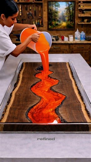 DIY EPOXY Table Timelapse #timelapse #diy