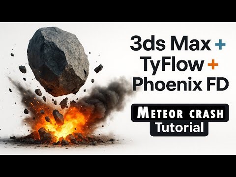 Meteor crash in 3ds max tutorial