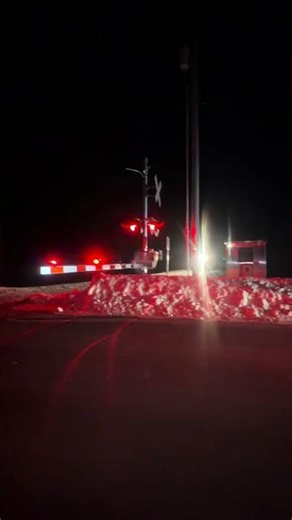 Amtrak Vermonter passing through at night!