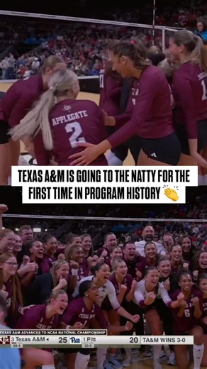 espnW on Instagram: "Texas A&M sealed it with a sweep over 1-seed Pitt 😤"
