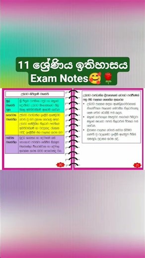 Grade 11 History Exam Notes | ඉතිහාසය සරල සටහන් #Grade11 #History #SriLanka