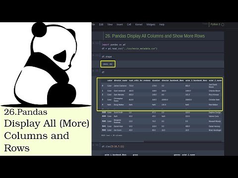 Pandas DISPLAY ALL ROWS, Values and Columns