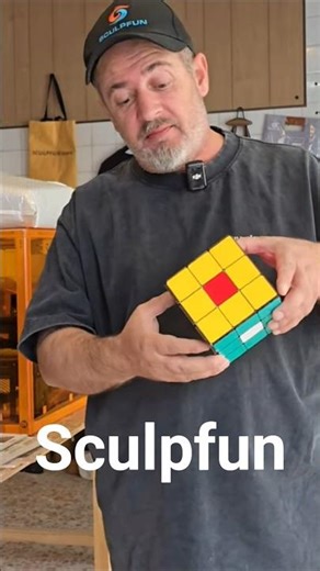 SURPRISE IN THE RUBIK'S CUBE @SCULPFUNReal #rubikscube #sculpfun #laser