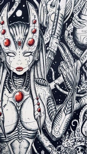 Giger inspired Biomech Woman. Maybe something for a future manga? #biomechanics #hrgiger #mangaka