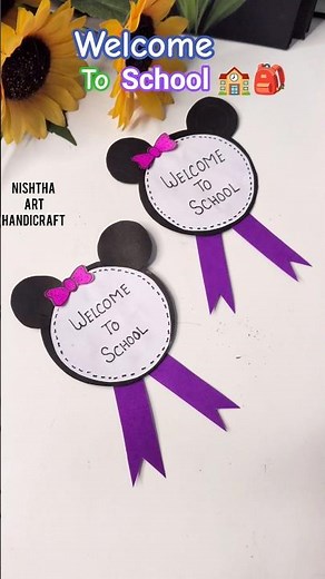 welcome to school 🎒🏫 craft ideas #trending #diy #viral #school #nishtha_art_handicraft