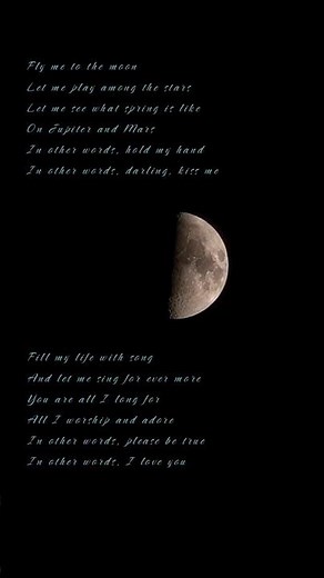 Fly Me To The Moon 🌙 #lyrics #moonzoom100x