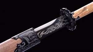 LOONGSWORD Chinese Eagle Sword Real,Broadsword(Forged High Carbon Steel Blade,Alloy Fittings,Rosewood Scabbard)