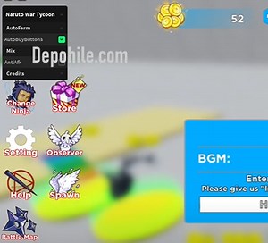 Roblox Naruto War Tycoon Oyunu Farm, Build Script Hilesi