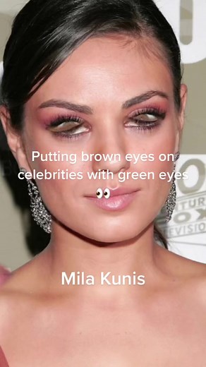 I wish I had green eyes #browneyes #celebrity #milakunisfan #drewbarrymore #kristenstewart #greeneyes #new credit:@givingcelebsbrowneyes | Mila Kunis