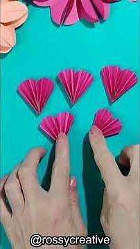 Como hacer flores de papel fáciles #floresdepapel #shorts #paperflower