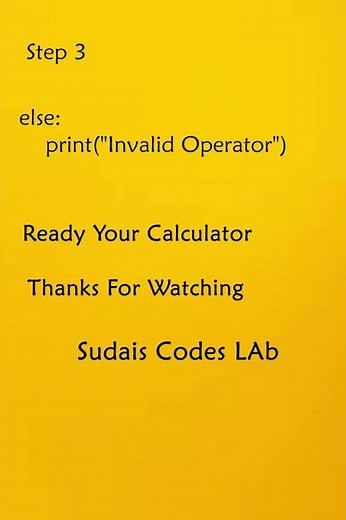 Easy Way to Make a Calculator in Python.Sudais Codes Lab