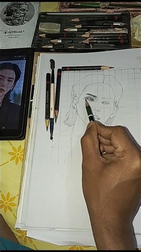 suga sketch step by step for beginners part2#short#shortfeed #art