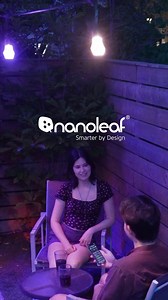 Hosting an outdoor party? A cozy holiday gathering?​​ Nanoleaf Outdoor String Lights elevate any space with dynamic lighting that syncs to music, reacts to sound, and wows every guest. | Nanoleaf