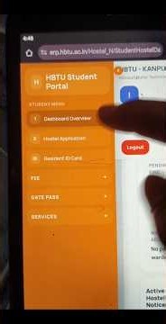 HBTU Hostel Allotment Form 2026 | Step-by-Step Process #HBTU #shorts