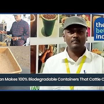 This Man Makes 100% Biodegradable Containers That Cattle Can Eat