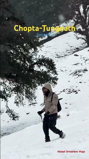 Chopta-Tungnath Snowfall in December #snowfall #choptatungnath #uttarakhand