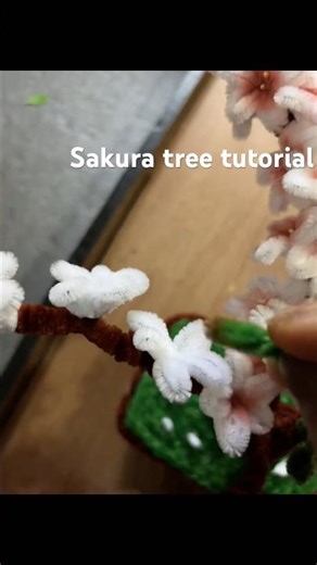 sakura tree tutorial part:-1 coment for final result.. #fuzzywireflowers #shors#trendi #diy #craft