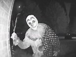 Spine-chilling moment creepy clown captured on doorstep video