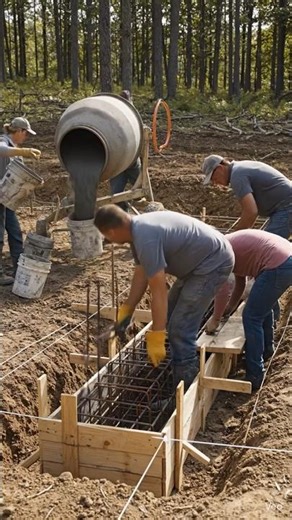 Building a Wooden Cabin in the Forest from Scratch | Full Construction Process 🌲🏡