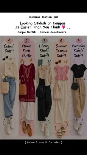 5 Stylish College Outfit Ideas 🎓✨ | Campus Fashion Guide for Girls 2026