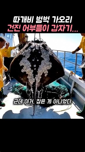 A Giant Stingray Caught in the Net—But Instead of Catching It, the Fishermen Start Scrubbing...