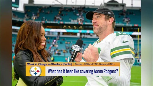 Pam Oliver on what it's been like covering Aaron Rodgers, previews Vikings-Steelers | 'GMFB'