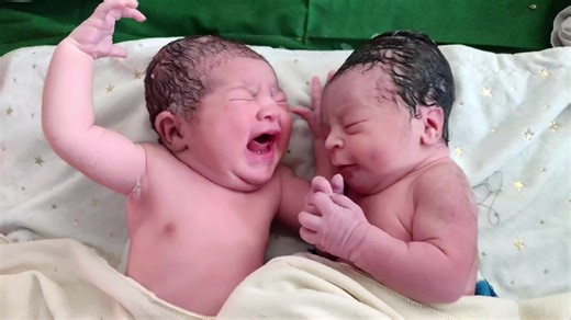 Cutest Twin Newborn Babies' First Cry Moments