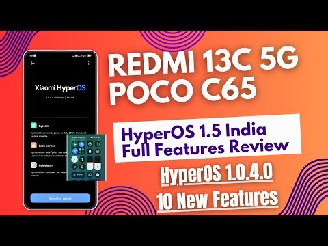 Redmi 13C/POCO C65 HyperOS 1.5 India Update Release/Full Features Review/10 New Features/Changes
