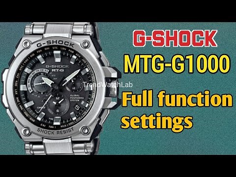 How to set time on G-Shock MTG-G1000 || Casio 5455 (Manually full settings).