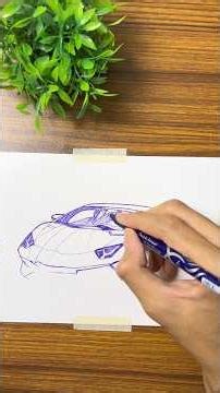 Draw with me Lamborghini simple 🏎️ #ytshorts #carlover #trending