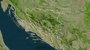 Bosnia Herzegovina Map Glide Border Satellite: стоковое видео (без лицензионных платежей), 3500200439 | Shutterstock