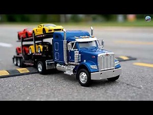 Cars running over speed bumps, toy cars and speed bumps, tractor trailers and speed bumps 160