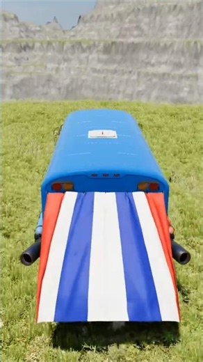 BUS vs Giant Lava Pit – BeamNG.drive🌋