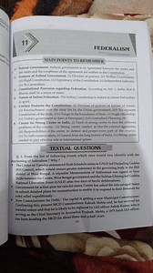 11 FEDERALISM MAIN POINTS TO REMEMBER... | Filo