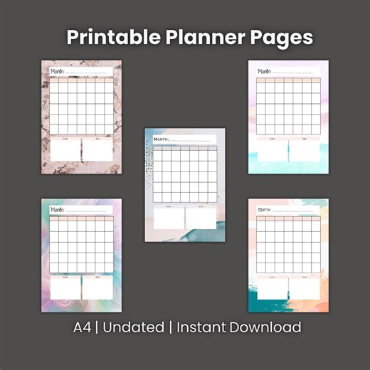 A4 Undated Planner Printable | Minimalist Daily, Weekly, Monthly (PDF Download) - Etsy