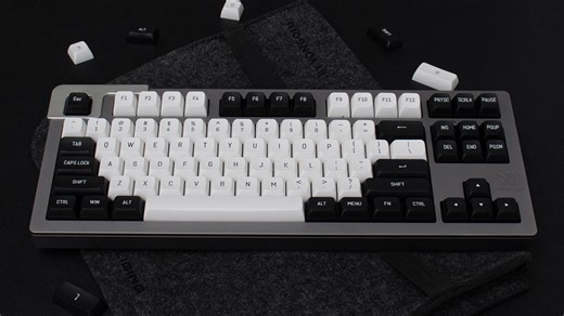 Watch Black White Keycaps 150 Keys MSA Profile Double Shot Keycaps on Amazon Live