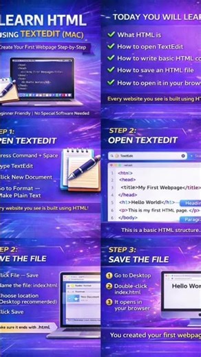 Create your First webpage step by step guide