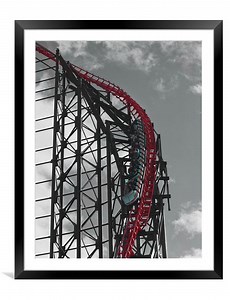 The Big One, Blackpool Pleasure Beach Picture Framed & Mounted Wall Art in Colour by Peter Elliott ID #68427