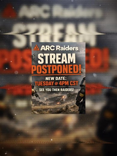 Stream Postponed until Tuesday! #iowastate #arcraiders #fyp #CapCut