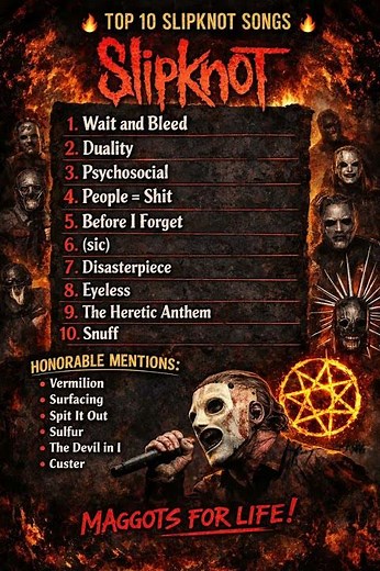 The Top Ten Slipknot songs of all time