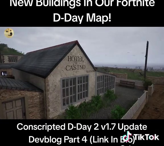 Part 4 of our Devblog for the New V1.7 Update to our Fortnite Creative D-Day Map, Conscripted: D-Day 2. In this segment we go in depth on how some of our buildings have improved visually with this update, and how we plan to improve all of them in the future! You can watch the full devblog on our YouTube, link in bio! Made in UEFN #fyp #fortnitecreative #fortnitecreativemode #uefn #gaming
