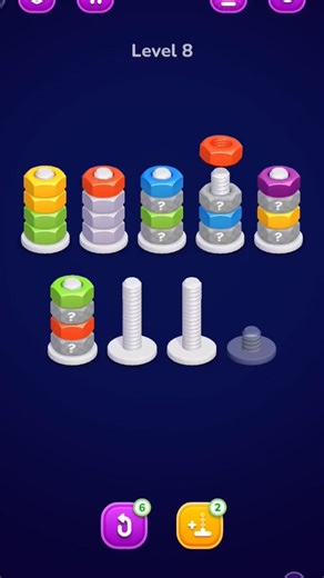 IQ Test Level: Hard! 🧠 | Nuts & Bolts Color Sort Puzzle #game